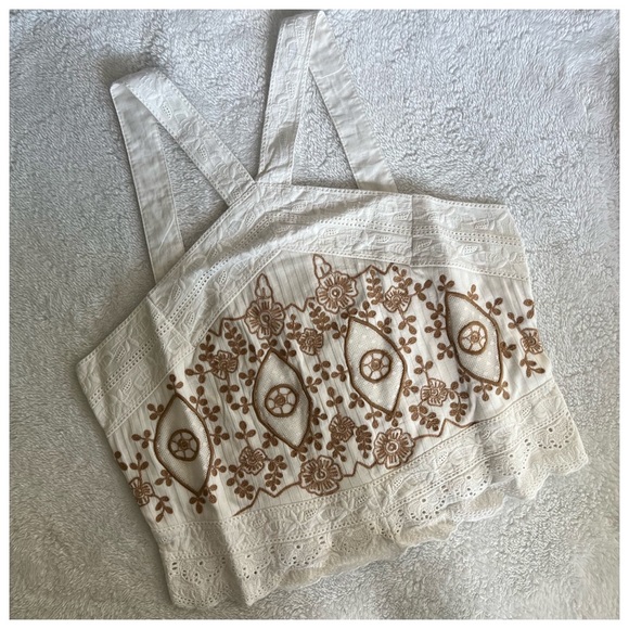 Anthropologie embroidered halter tank - Picture 3 of 13